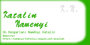 katalin namenyi business card